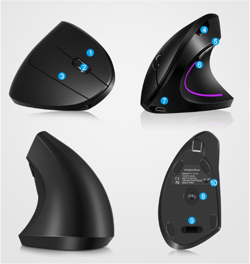 Wireless Vertical Gaming Mouse